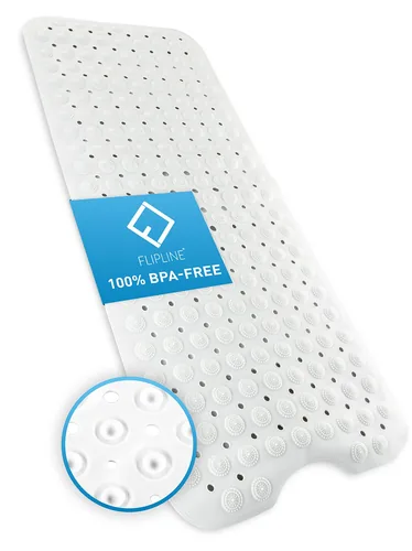 Flipline rutschfest, BPA-frei 40 x 100 cm, Weiss - Detailfarbe: Weiss - Breite: 40 cm - Länge: 100 cm - Detailmaterial: Kunststoff - Grundmaterial: Polyvinylchlorid (PVC)