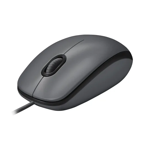 Logitech Maus M100 Optical - Maus-Typ: Standard - Maus Features: Scrollrad - Bedienungsseite: Universal - Detailfarbe: Schwarz - Verbindungsart: Verkabelt - Schnittstelle: USB-A