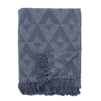 Bloomingville Udine Throw, Blue, Recycled Cotton