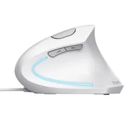Trust Verto Vertikale ergonomische Maus, Kabelgebunden - Weiß