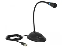 DELOCK USB-Mikrofon mit Standfuß MuteOnOff-Taste 1.7m