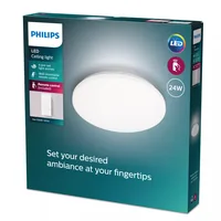 Philips Deckenleuchte Izso AIO 24W Weiss Fernbedienung - Leuchten Kategorie: Deckenleuchte - Betriebsart: Netzbetrieb - Lampensockel: LED fest verbaut - Farbtemperatur Kelvin: 2700 bis 6500 K - Dimmbar: dimmbar - Farbwiedergabeindex CRI: 80