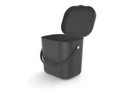 Rotho Recyclingbehälter Albula 6 l, Anthrazit - Material: Recycling Kunststoff - Fassungsvermögen: 6 l - Anzahl Behälter: 1 - Detailfarbe: Anthrazit - Form: Rund