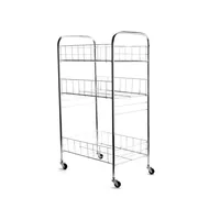 MSV Küchenwagen 26.5 x 68 x 37 cm, Silber - Tiefe: 37 cm - Breite: 26.5 cm - Höhe: 68 cm - Detailmaterial: Stahl - Grundmaterial: Metall