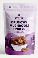 Forestly Foods Crunchy Mushroom Chips Rosmarin 50 g - Produkttyp: Nature Chips - Nährwertangabe pro: 100 g - Energiegehalt (in kj): 1568 KJ - Energiegehalt (in kcal): 372 Kcal - Fett: 5.6 g - Davon gesättigte Fettsäuren: 2.5 g
