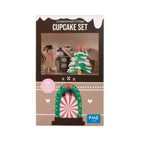 PME Cupcake-Set Tropical 24 Stück - Materialtyp: Papier - Material: Holz - Metall - Papier - Nachhaltigkeit: Nicht angegeben - Backform Typ: Cupcake-Set - Motiv: Figur - Detailfarbe: Gelb - Grün - Rosa