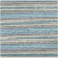 Rico Design Wolle Baby Cotton Soft Print 50 g, Grau; Türkis - Packungsgrösse: 1 Stück - Länge: 125 m - Material: Polyacryl - Baumwolle - Detailfarbe: Türkis - Grau - Waschbar bei: 30 °C - Nadelstärke: 3.5 mm - 4 mm