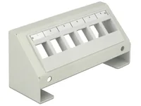 DELOCK Keystone Halterung 6 Keystone Ports Multimedia grau