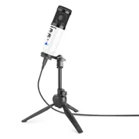 Vonyx Kondensatormikrofon CM320W - Typ: Einzelmikrofon - Bauweise: Desktop - Anwendungsbereich: Gesang & Sprache - Voice-Chat / Gaming - Wandlerprinzip: Kondensator - Richtcharakteristik: Niere - Umschaltbare Richtcharakteristik: Nein