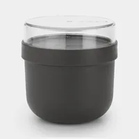 Brabantia Yoghurtbehälter Make & Take 500 ml, Dunkelgrau - Materialtyp: Kunststoff - Unterteilungsmöglichkeit: Nein - Material: Kunststoff - Detailfarbe: Dunkelgrau - Mikrowellenfest: Ja - Spülmaschinenfest: Ja