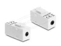 Delock Keystone-Modul 3.5 mm 4 Pin zu 3.5 mm 4 Pin - Modultyp: Keystone - Anschluss Front: Buchse Miniklinke 3.5 mm - Anschluss Rück: Buchse Miniklinke 3.5 mm - Medientyp: Audio - Schirmung: Nein - Detailfarbe: Weiss