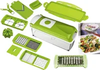 Genius Nicer Dicer Plus manual food chopper Green, White