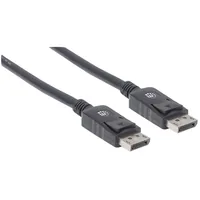 MANHATTAN DisplayPort Kabel StSt 1.0m geschirmt schwarz