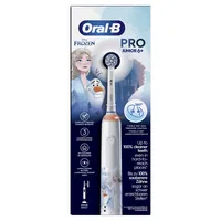 Oral-B Rotationszahnbürste Junior Pro Frozen Weiss - Zahnbürsten-Art: Rotationszahnbürste - Stromversorgung: Akkubetrieb - Reinigungsmodi: Whitening - Tägliche Reinigung - Sensitiv - Detailfarbe: Weiss - Bluetooth: Nein - Anwender: Kinder
