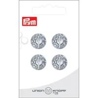 Prym Union Knopf Knöpfe Kristall 15 mm, 4 Stück, Transparent - Detailfarbe: Transparent