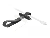 Delock Kabelbinder mit Gummischlaufe Schwarz 26 mm x 15 mm - Produkttyp: Kabelbinder - Ausstattung Kabelmanagement: Plastikschnalle - Wiederverwendbar - Detailfarbe: Schwarz - Breite: 15 mm - Länge: 26 mm - Material: TPR