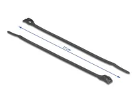 Delock Kabelbinder mit flachem Kopf L 110 x B 2,5 mm 100 Stück schwarz