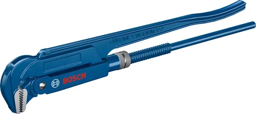 Sanitär-Eckrohrzange 90° Professional 420mm, Rohr- / Wasserpumpen-Zange (blau, Greifbackenposition 90°)