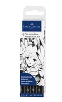 FABER-CASTELL Pitt Artist Pen Manga 267121 Schwarz 4 Stück