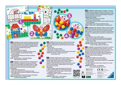 Ravensburger Kinderspiel Colorino - Sprache: Deutsch - Englisch - Französisch - Italienisch - Niederländisch - Portugiesisch - Spanisch - Kategorie: Geschicklichkeitsspiel - Konzentrationsspiel - Lernspiel - Altersempfehlung ab: 2 Jahren - Spieldauer: 0 m