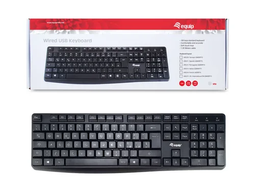 Equip 245213 keyboard Office USB QWERTY Italian Black