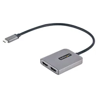StarTech.com USB-C to Dual HDMI MST HUB, Dual HDMI 4K 60Hz, USB Type C Multi Monitor Adapter for Laptop w/ 1ft (30cm)