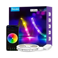 Govee LED Stripe Basic, 5 m, RGBIC, Wi-Fi + Bluetooth - Lampensockel: LED fest verbaut - Farbtemperatur Kelvin: Keine Angabe - Aussenanwendung: Nein - Gesamtleistung: 12 W - Leuchten Kategorie: LED Stripe - Lichtfarbe: RGBIC - farbig (IC-Chip)