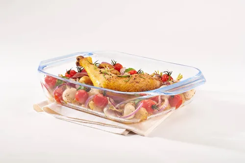 Pyrex Auflaufform 30 x 20 cm Eckig, Transparent - Materialtyp: Glas - Material: Borosilikatglas - Detailfarbe: Transparent - Set: Nein - Verpackungseinheit: 1 Stück - Form: Eckig