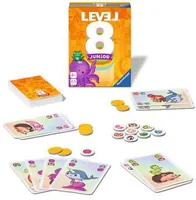 Ravensburger Kartenspiel Level 8 Junior für Kinder mit Tierplättchen - Sprache: keine Angabe - Kategorie: Kartenspiel - Altersempfehlung ab: 6 Jahren - Spieldauer: 20 min - Min. Anzahl Spieler: 2 - Max. Anzahl Spieler: 5