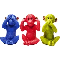 Kare Spardose Monkey Mizaru Blau - Breite: 24 cm - Höhe: 35 cm - Länge: 25 cm - Produkttyp Geschenke: Spardosen - Motiv: Ohne Motiv