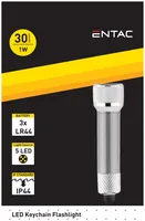 Entac Taschenlampe 5LED Schlüsselanhänger Silber