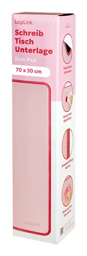 Logilink 70x30 cm XXL Schreibtischunterlage, pink