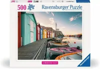 Ravensburger Puzzle Bootshäuser in Smögen, Schweden 500 Teile - Motiv: Stadt / Land - Altersempfehlung ab: 12 Jahren - Tiefe: 36 cm - Breite: 49 cm - Effekte: Keine - Eigenschaften: Keine Eigenschaft