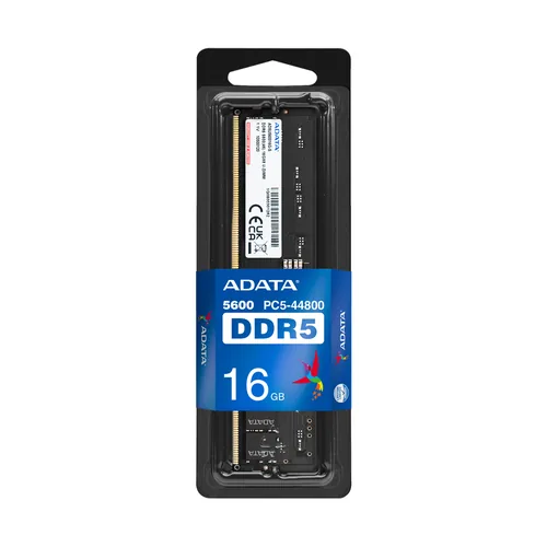 ADATA DDR5-RAM AD5U560016G-S 5600 MHz 1x 16 GB - Arbeitsspeicher Bauform: DIMM - Arbeitsspeicher-Typ: DDR5 - Arbeitsspeicher Geschwindigkeit: 5600 MHz - Arbeitsspeicher Pins: 288 - Fehlerkorrektur: Non-ECC - Anzahl Speichermodule: 1