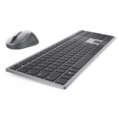 DELL KM7321W clavier Souris incluse Bureau RF sans fil + Bluetooth Gris, Titane