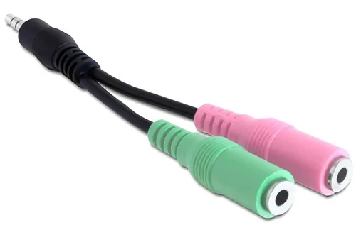 Delock Audio-Adapter 3.5 mm Klinke - Klinke 3.5 mm, female - Kabeltyp: Adapterkabel - Audioanschluss Seite A: 3.5 mm Klinke - Audioanschluss Seite B: Klinke 3.5 mm - female - Audiokanäle: 2