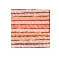 Rico Design Wolle Creative Ricorumi DK Print 25 g, Lachs-Mix - Packungsgrösse: 1 Stück - Länge: 57.5 m - Material: Baumwolle - Detailfarbe: Pfirsich - Lachs - Waschbar bei: 30 °C - Nadelstärke: 3 mm - 4 mm
