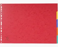 Exacompta Register A3 quer 5 Taben - Einteilung: 1-5 - Überbreite: Nein - Material: Karton - Detailfarbe: Mehrfarbig