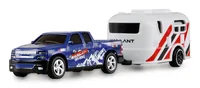 Amewi RC Pickup Die Cast mit Wohnwagen 1:64 RTR blau 6