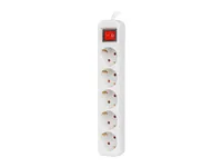 LANBERG Steckdosenleiste 1,5m 5x Schuko mit Schalter weiß