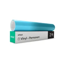 Cricut Vinylfolie Kälteaktiviert 30 x 60 cm, Türkis/Hellblau - Geeignet für Drucker: Nein - Detailfarbe: Hellblau - Türkis - Aussenanwendung: Ja - Selbstklebend: Ja - Aufbügelbar: Nein - Folientyp: Vinylfolie