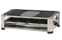 OHMEX Racletteofen 4500 8 Personen - Anzahl Personen: 8 - Funktionen: Stufenlose Temperaturregulierung - Grillplatte - Kaltzone als Pfännchenablage - Crepe-Funktion - Hot Stone Platte - Connect-System: Nein - Grillplatte: Aluguss - Steingut - Pfännchenabl