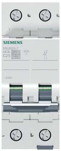 Siemens CIRCUIT BREAKER 6KA 1+N-P C25