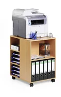 DURABLE Multifunktionswagen 74/59 3-seitig offen, 6 Böden, Braun - Detailfarbe: Braun