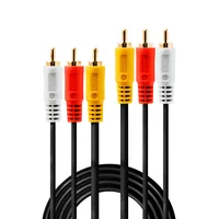 LINDY GOLD Video Cable -  3xRCA-3xRCA M-M -  1m -  gold plated