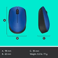 Logitech Mouse M171 Wireless Blue