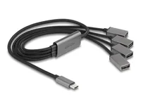 DeLOCK 4 Port USB 2.0 Cable Hub with USB Type-C connector 60 cm