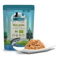 catz finefood Nassfutter Bio No.513 Lachs, 85 g - Tierbedürfnis: Verdauung - Magen & Darm - Geschmacksrichtung: Fisch - Zertifikate: Keine Zertifizierung - Fleischsorte: Lachs - Packungsgrösse: 85 g - Futtereigenschaft: Getreidefrei - Ohne künstliche Zusä