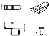 Delock Staubschutz Lightning f 10 Stk. Schwarz - Kabeltyp: Adapter - Videoanschluss Seite A: Lightning - Videoanschluss Seite B: Keiner