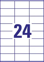Avery Zweckform Universal-Etiketten 6122 70 x 36 mm, 10 Blatt - Klebehaftung: Permanent - Drucker Kompatibilität: Laser - Inkjet - Anzahl Blatt: 10 × - Papierformat: A4 - Anzahl Etiketten: 240 - Etikettengrösse: 70 x 36 mm